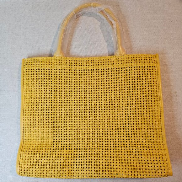 Lancôme Summer 2025 Yellow Mesh Tote Bag - New - Picture 3 of 4
